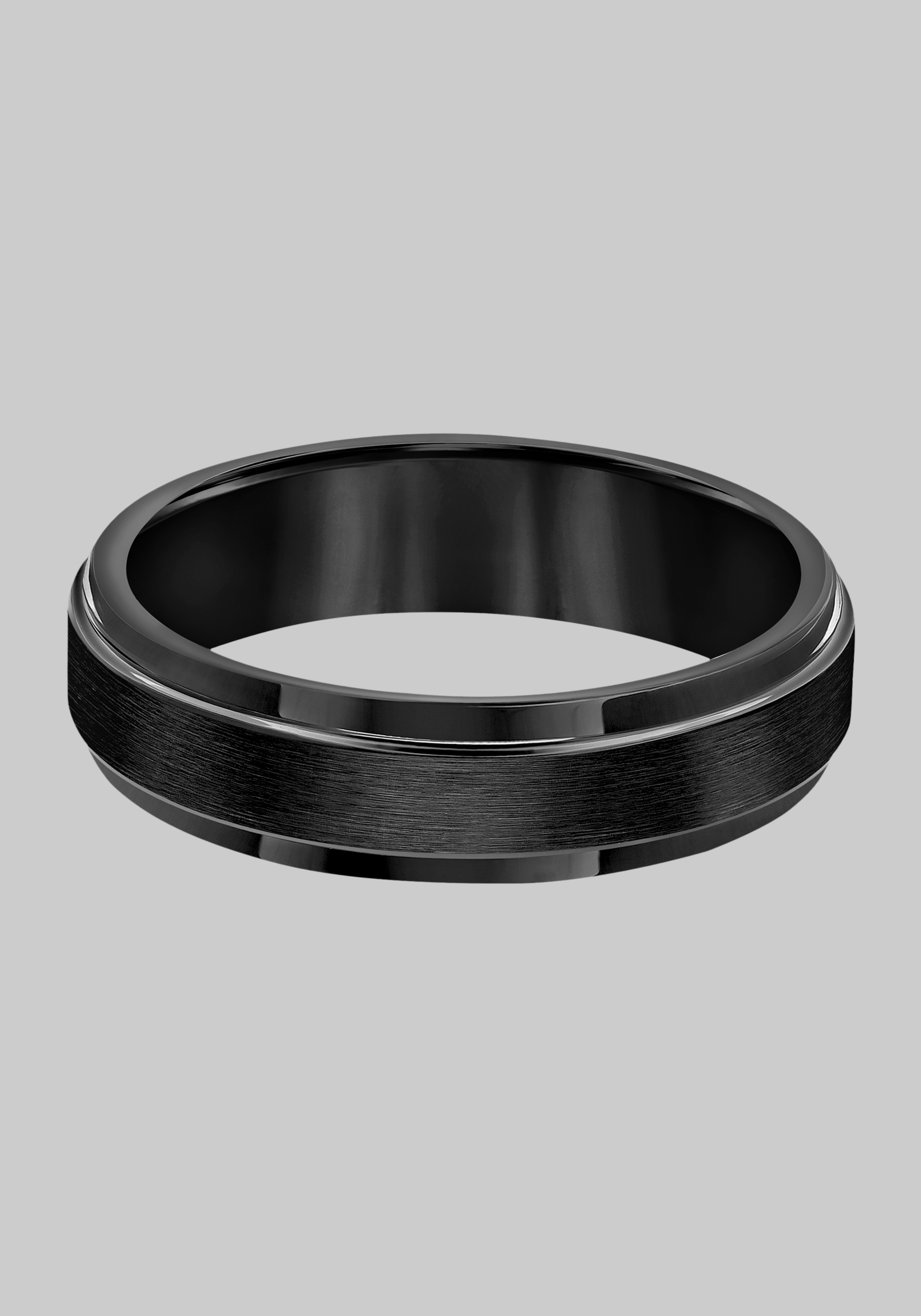 GTX 6mm Step Edge Satin Finish Center Tungsten Carbide Band