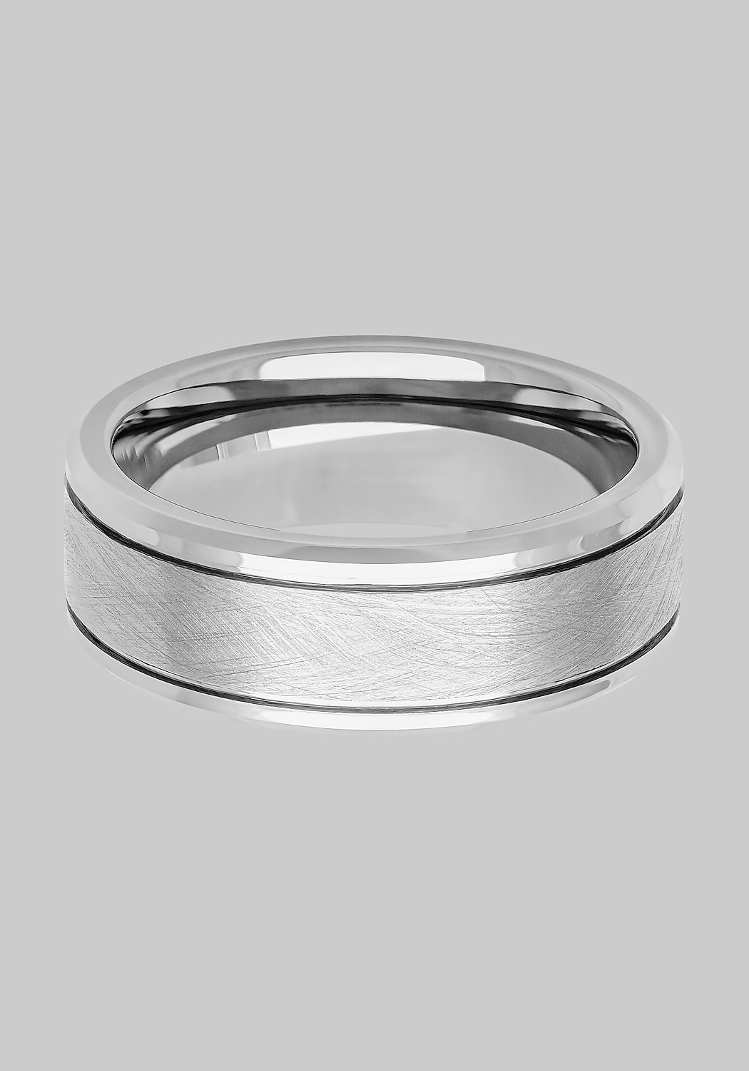 GTX 8mm Brushed Center Tungsten Carbide Band
