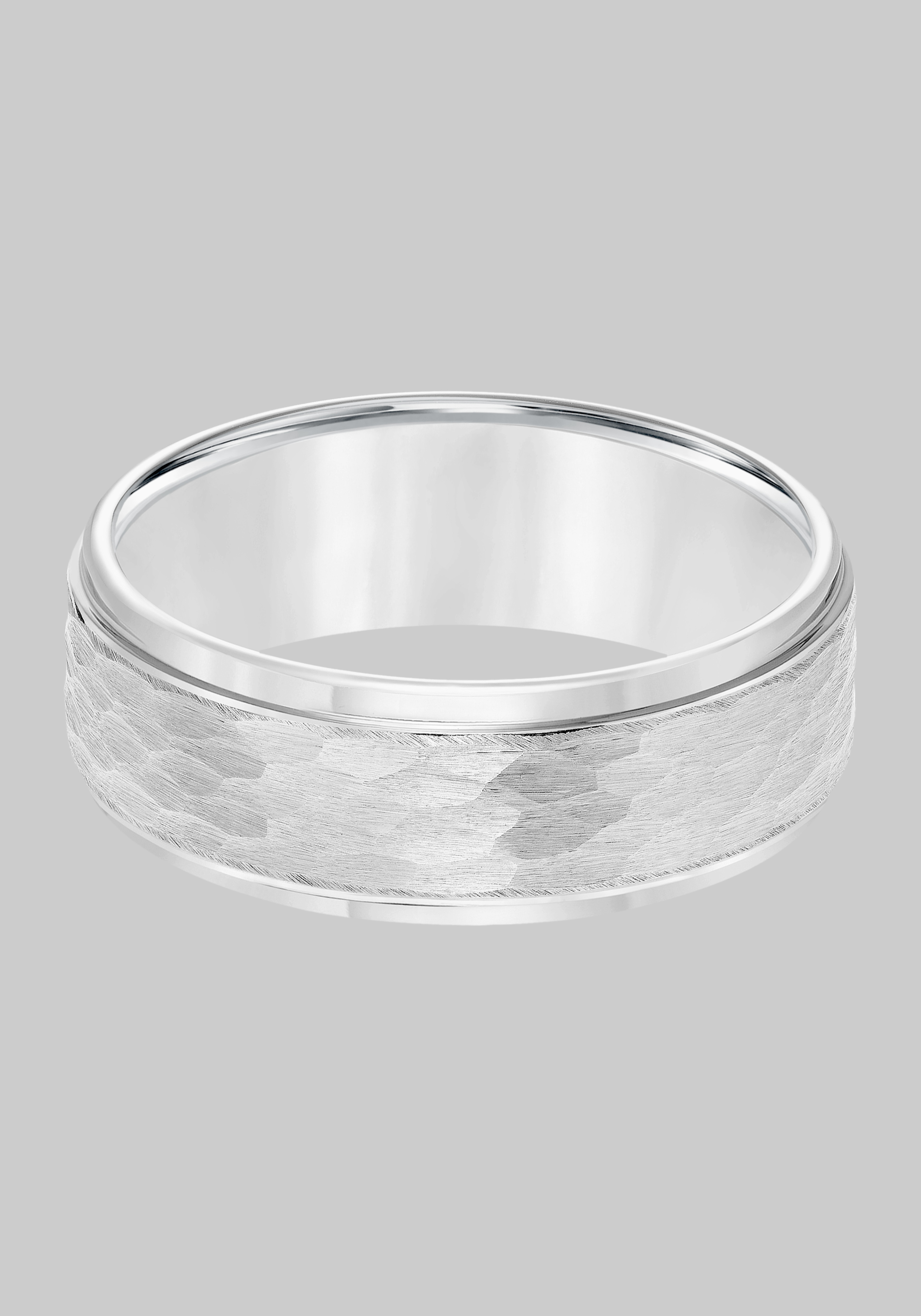 GTX 8mm Hammered Center Tungsten Carbide Band