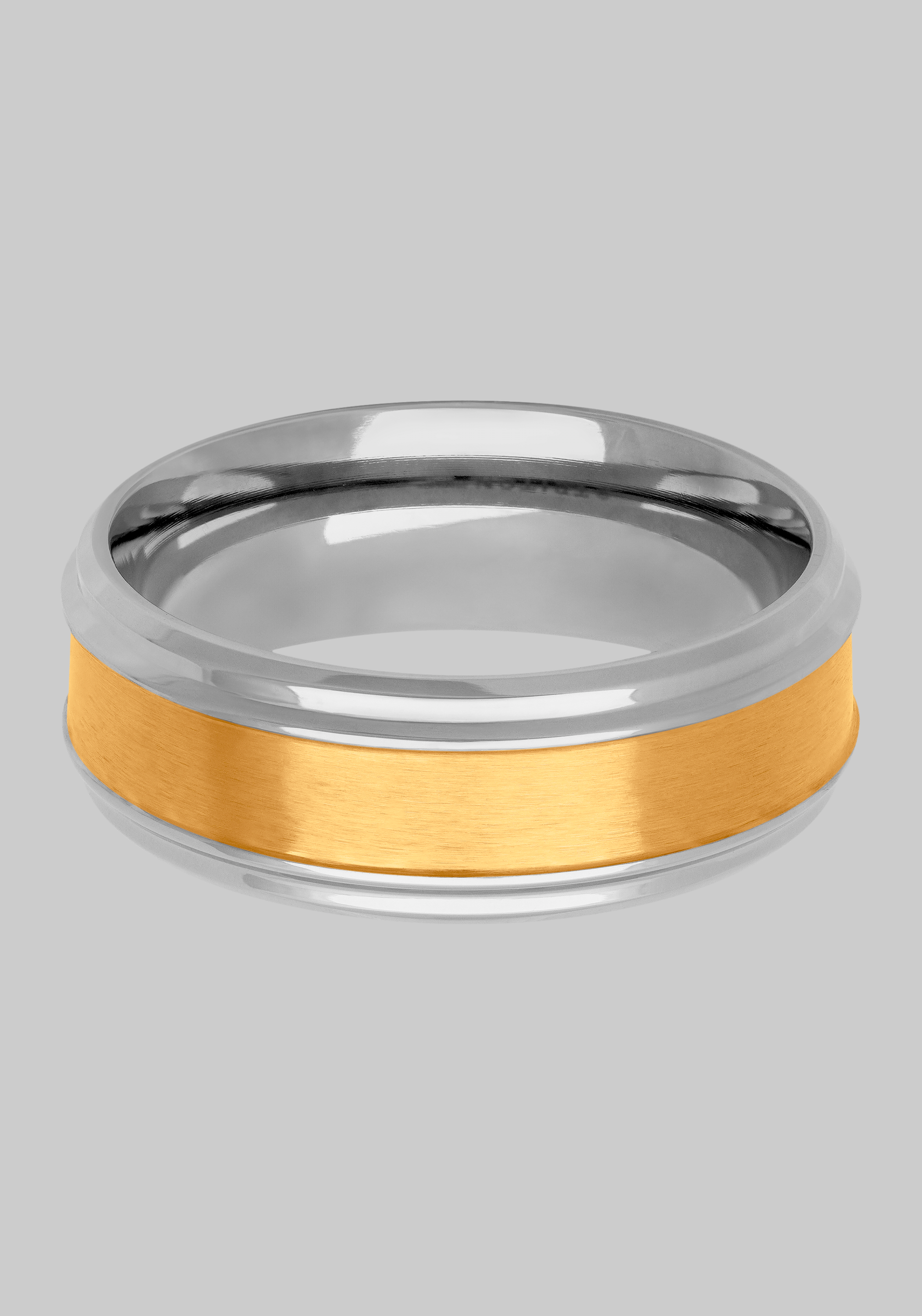 Men's Accessories, GTX 8mm Stainless Steel Band, Silver & Gold - Jos A Bank