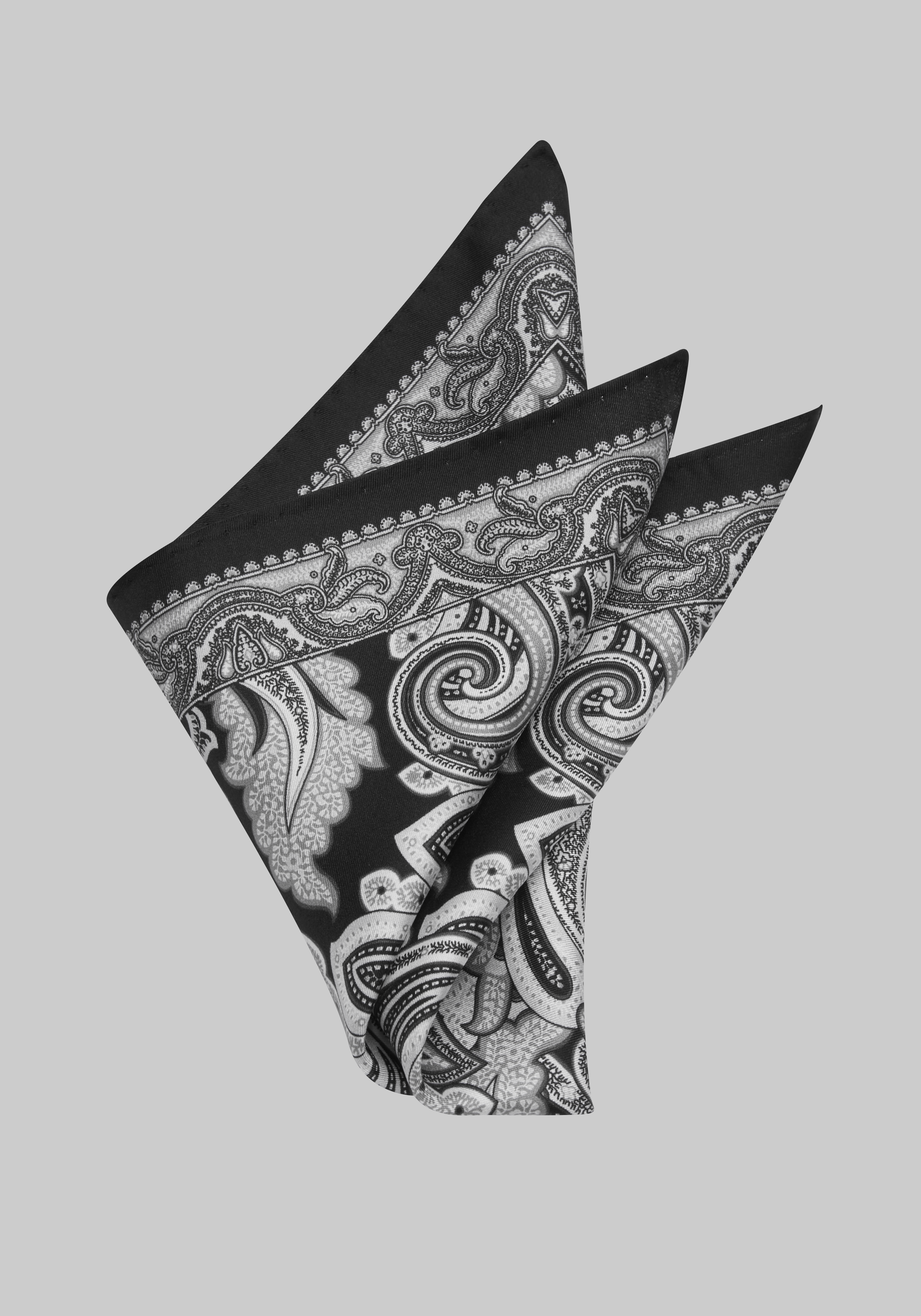 Men's Accessories, Jos. A. Bank Paisley Pocket Square - Jos A Bank