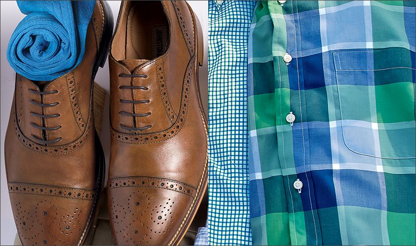 Waterproof shoes, wrinkle free shirts, how to iron by Jos A Bank