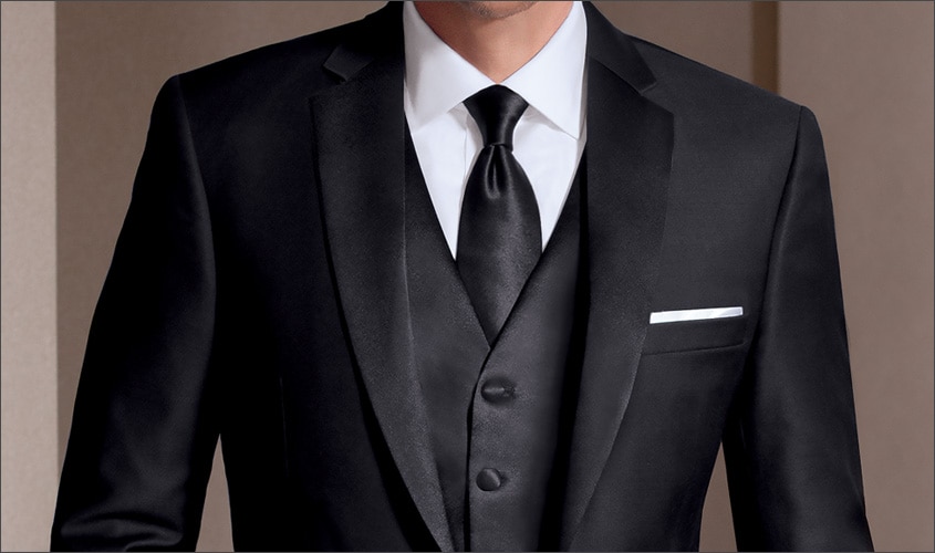 black suit formal event