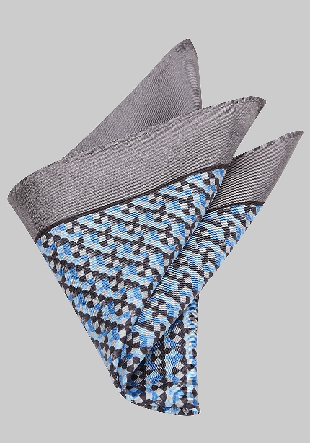 Jos. A. Bank Satin Micro Solid Border Pocket Square CLEARANCE