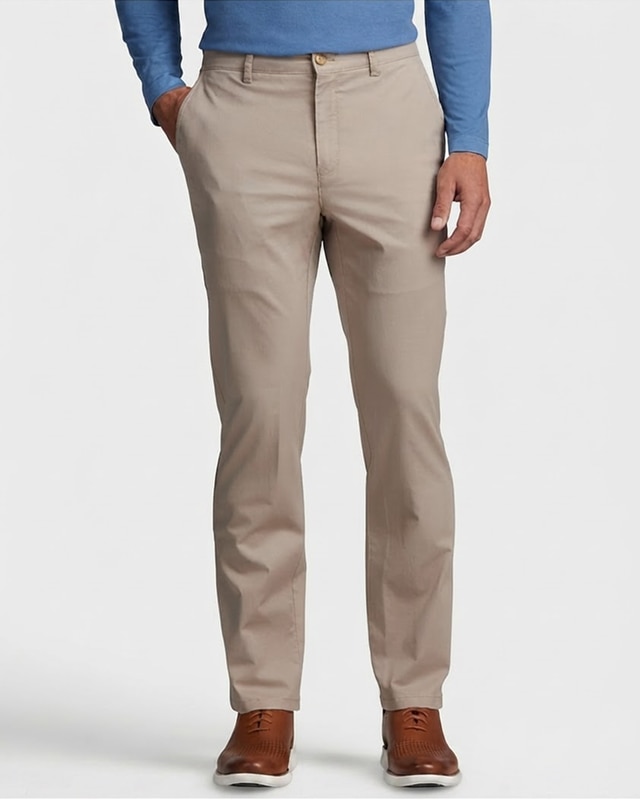 Man wearing khaki casual pants