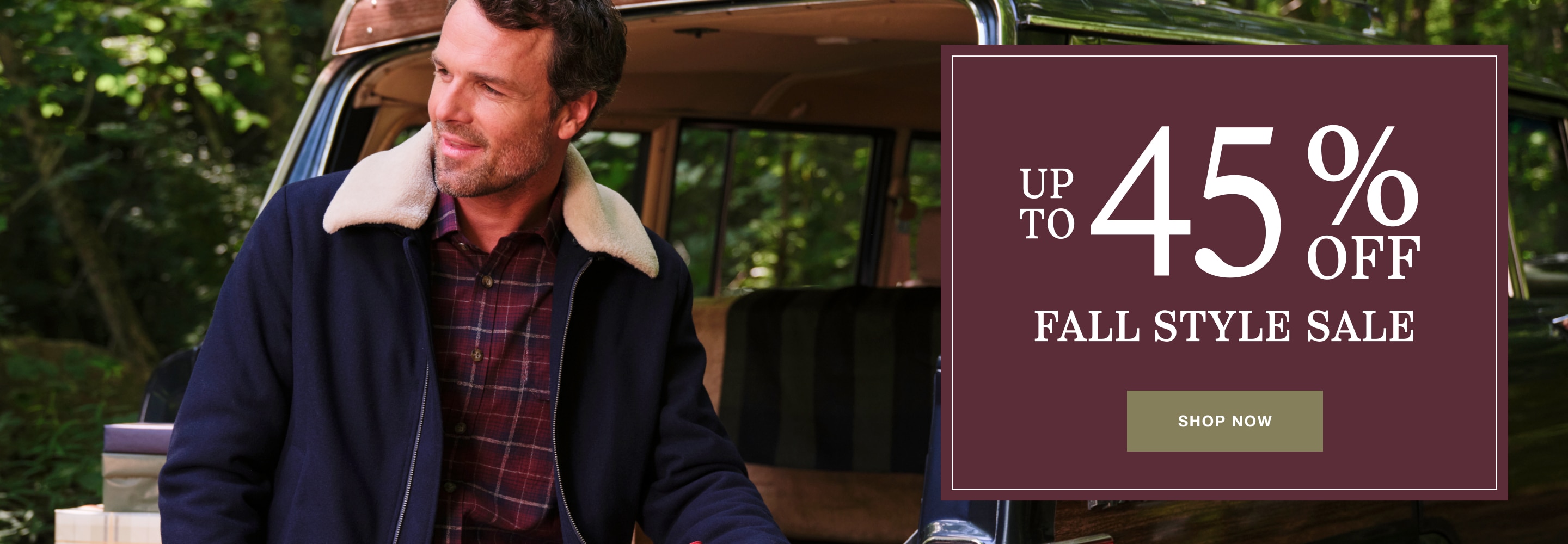Fall style sale, up to 45% off. Shop now.