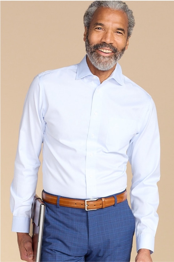 Men's Luxury Casual Formal Shirt Long Sleeve Slim Fit Business