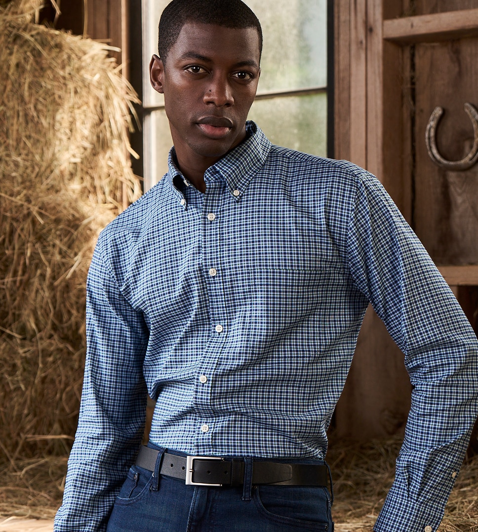 Casual style in sweater and shirt