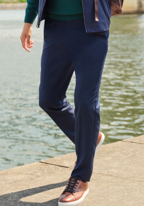 Folded dress pants